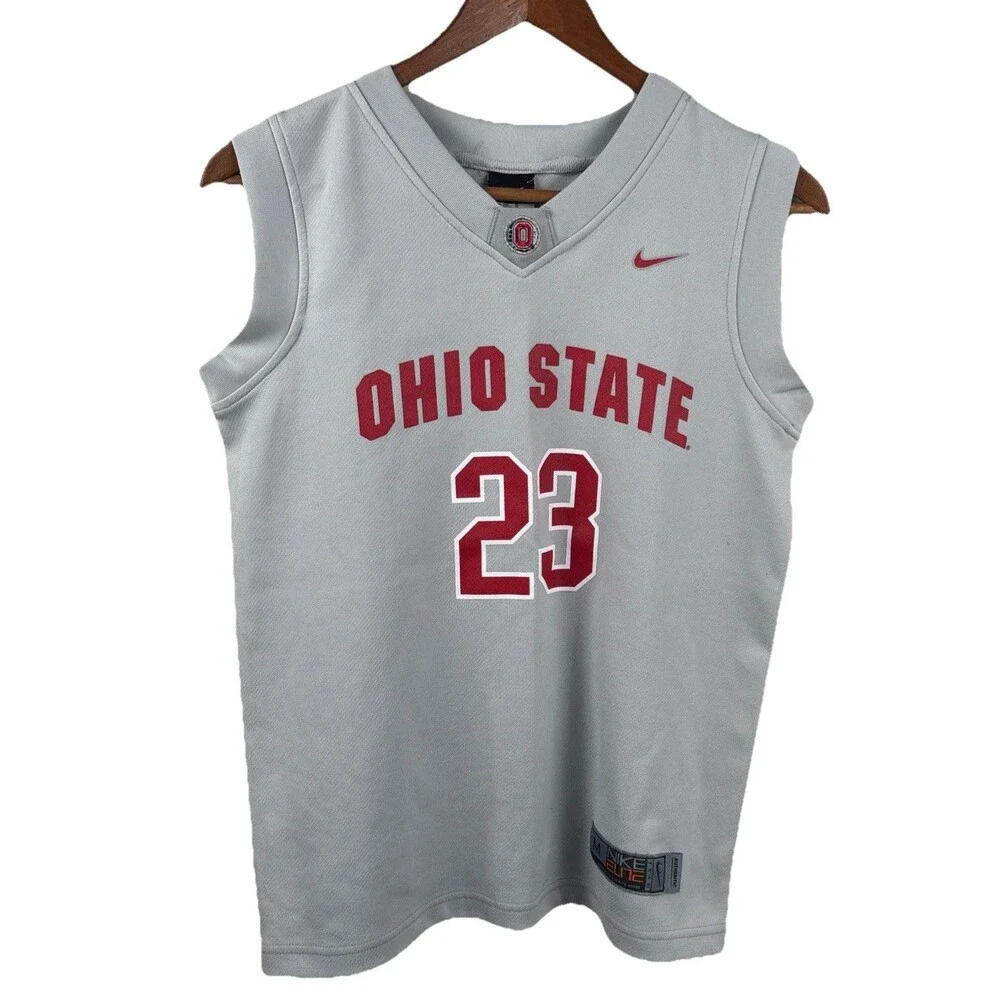 OHIO STATE Buckeyes #23 Nike Elite Series Basketball Jersey Youth Medium Vintage
